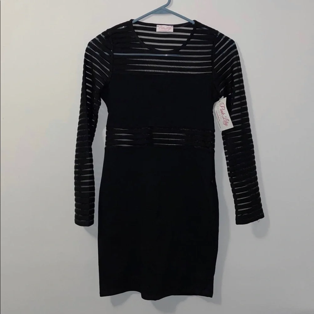 NWT Pink Lily Black Dress - Picture 2 of 5